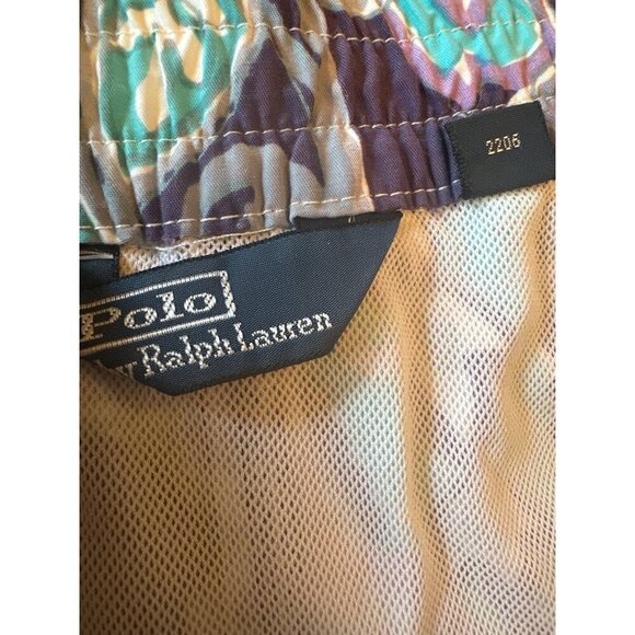 Polo Ralph Lauren Purple Paisley Print Swim Shorts XXL Preppy Beach - Picture 4 of 7